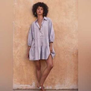 Free People Misha Mini Dress - Grey Dawn